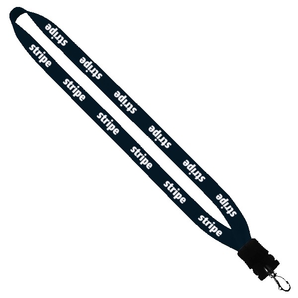 3/4" Cotton Lanyard with Plastic Snap-Buckle Release & Swivel Hook 1