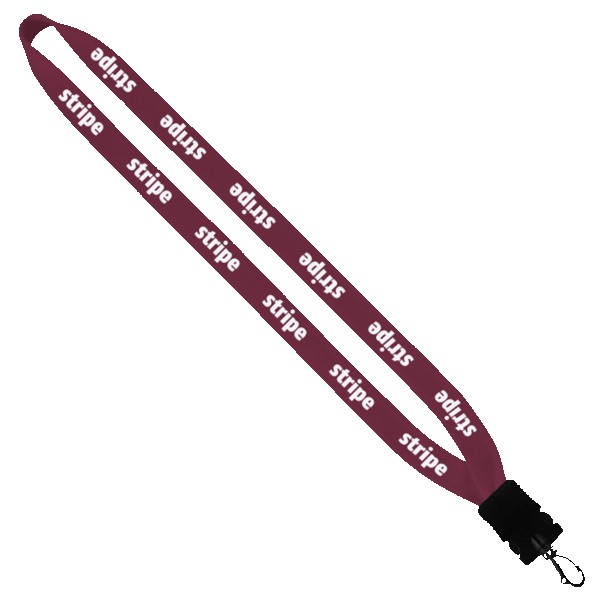 3/4" Cotton Lanyard with Plastic Snap-Buckle Release & Swivel Hook 1