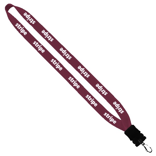 3/4" Cotton Lanyard with Plastic Snap-Buckle Release & Swivel Hook 1