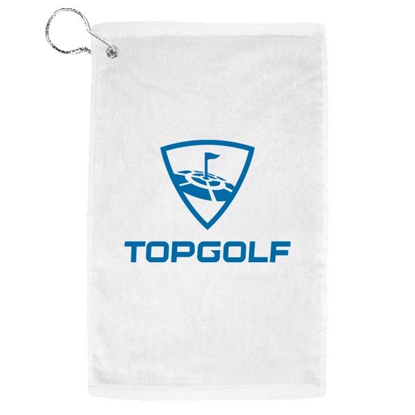 Turkish Signature Midweight White Golf Towel 1