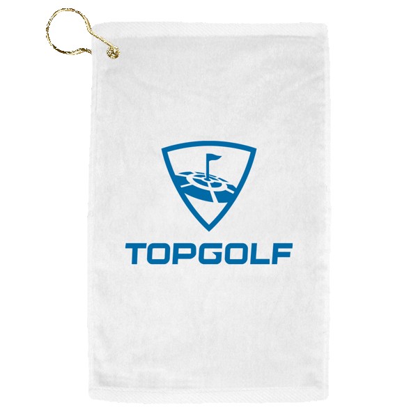 Turkish Signature Midweight White Golf Towel 1
