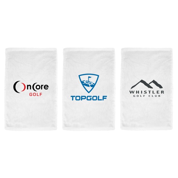Turkish Signature Midweight White Golf Towel 1