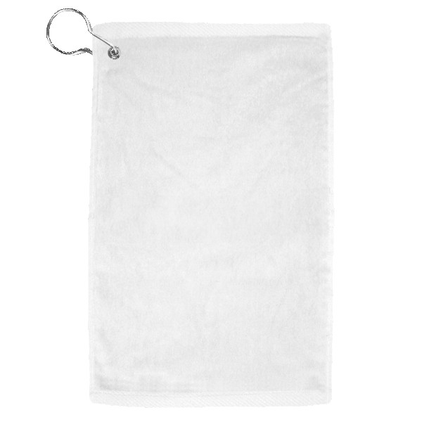 Turkish Signature Midweight White Golf Towel 1