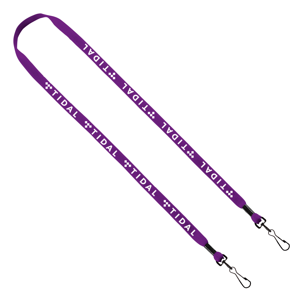 1/2" Cotton Double Swivel Hook Lanyard 1