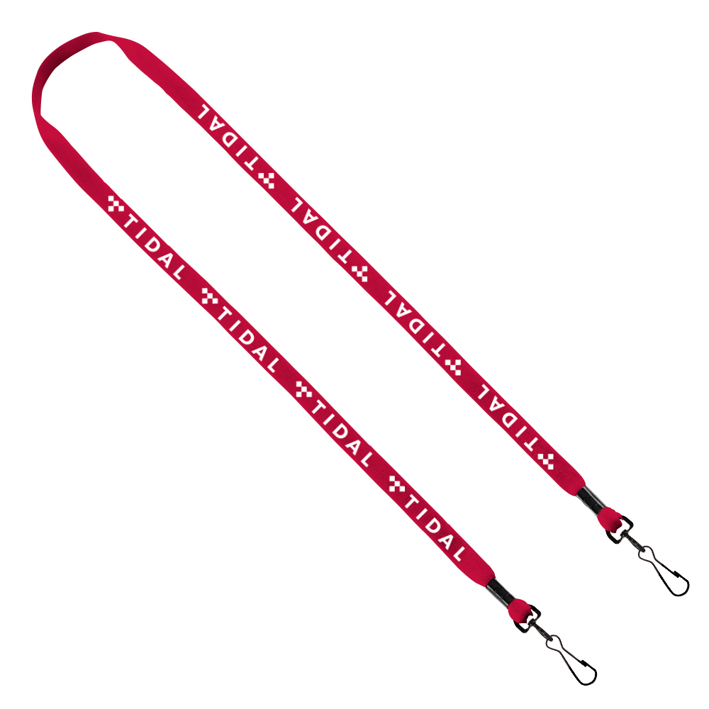 1/2" Cotton Double Swivel Hook Lanyard 1