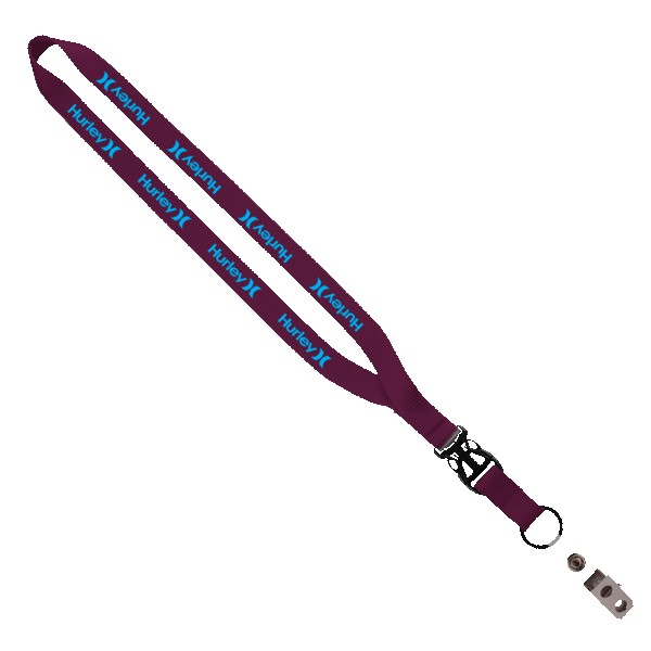 1/2" Smooth Nylon Slide Release Lanyard 1
