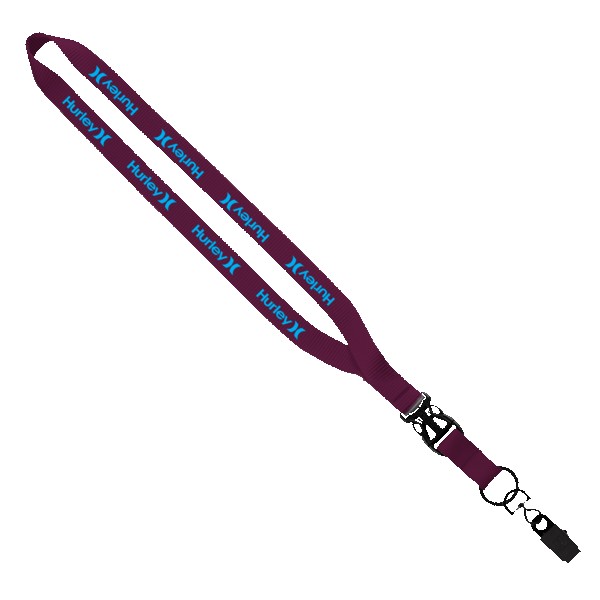 1/2" Smooth Nylon Slide Release Lanyard 1