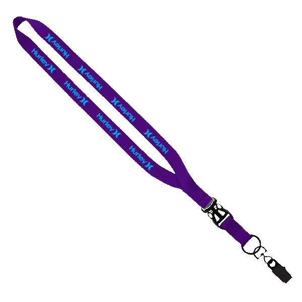 1/2" Smooth Nylon Slide Release Lanyard 1