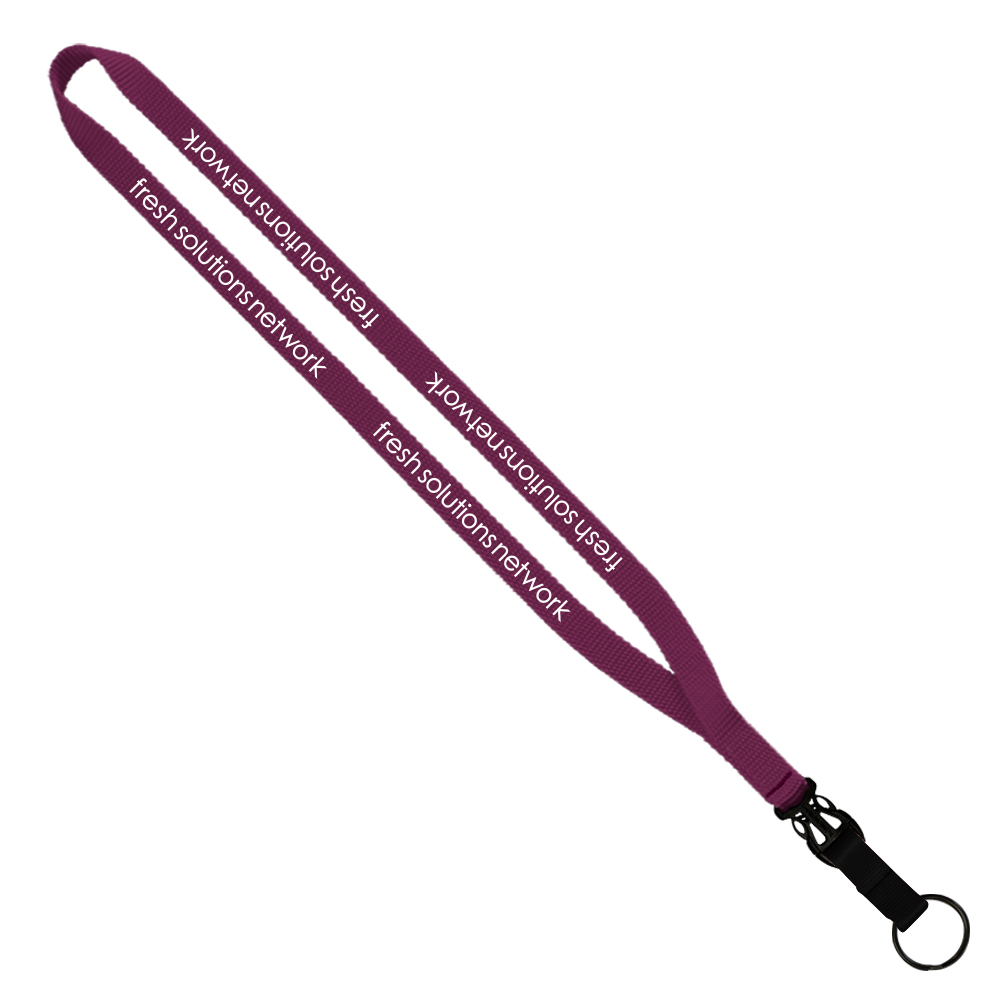 1/2" Smooth Nylon Slide Release Lanyard 1