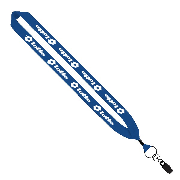 1" Cotton Lanyard with Metal Crimp & Metal Bulldog Clip 1