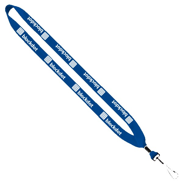 3/4" Cotton Lanyard with Metal Crimp & Swivel Snap Hook 1