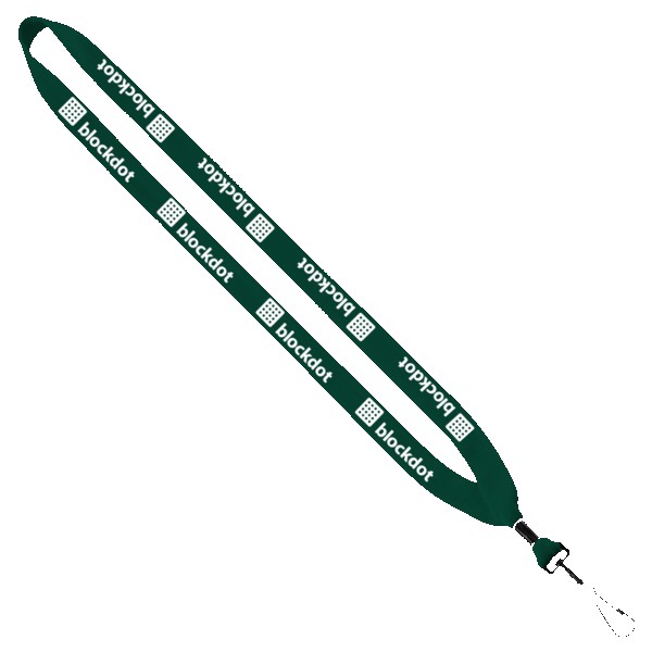 3/4" Cotton Lanyard with Metal Crimp & Swivel Snap Hook 1