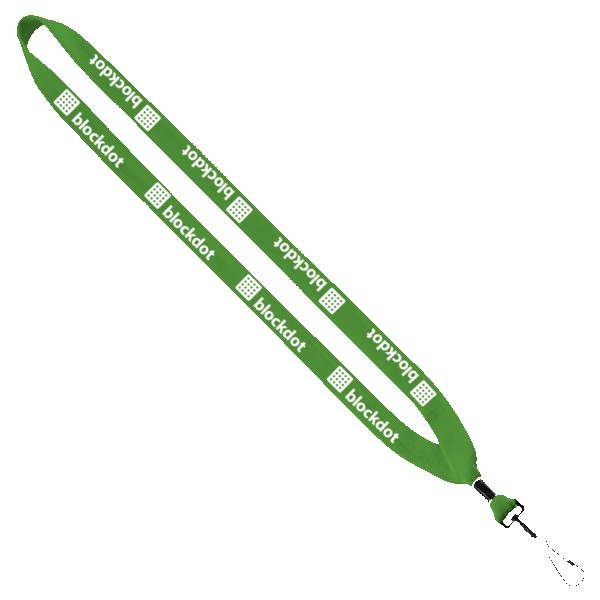 3/4" Cotton Lanyard with Metal Crimp & Swivel Snap Hook 1