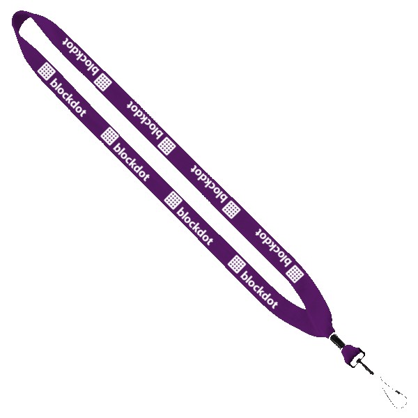 3/4" Cotton Lanyard with Metal Crimp & Swivel Snap Hook 1
