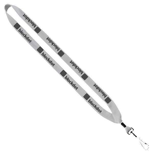 3/4" Cotton Lanyard with Metal Crimp & Swivel Snap Hook 1
