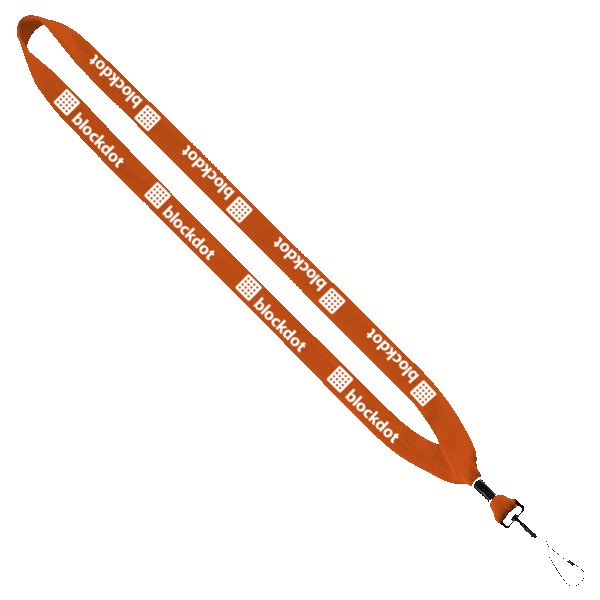 3/4" Cotton Lanyard with Metal Crimp & Swivel Snap Hook 1