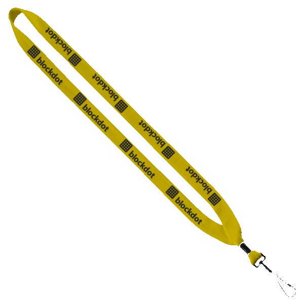 3/4" Cotton Lanyard with Metal Crimp & Swivel Snap Hook 1
