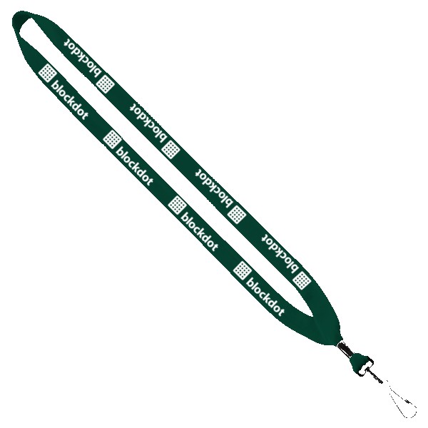 3/4" Cotton Lanyard with Metal Crimp & Swivel Snap Hook 1