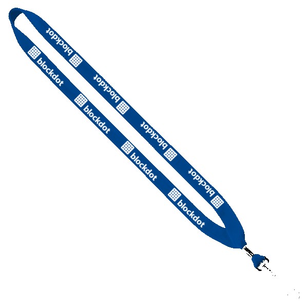 3/4" Cotton Lanyard with Metal Crimp & Swivel Snap Hook 1