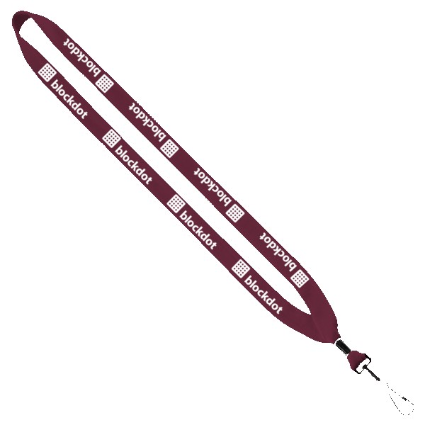 3/4" Cotton Lanyard with Metal Crimp & Swivel Snap Hook 1