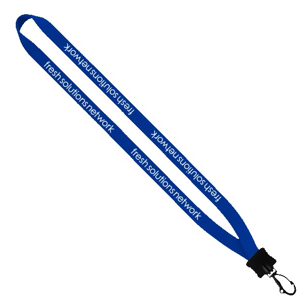 1/2" Smooth Nylon Lanyard with Plastic Clamshell & Swivel Snap Hook 1