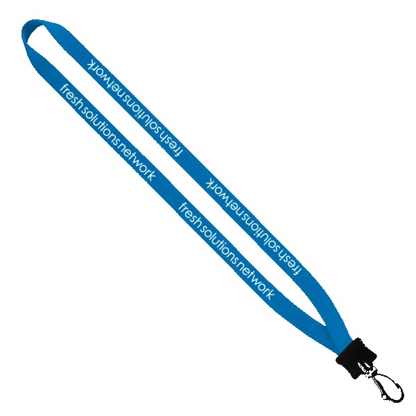 1/2" Smooth Nylon Lanyard with Plastic Clamshell & Swivel Snap Hook 1
