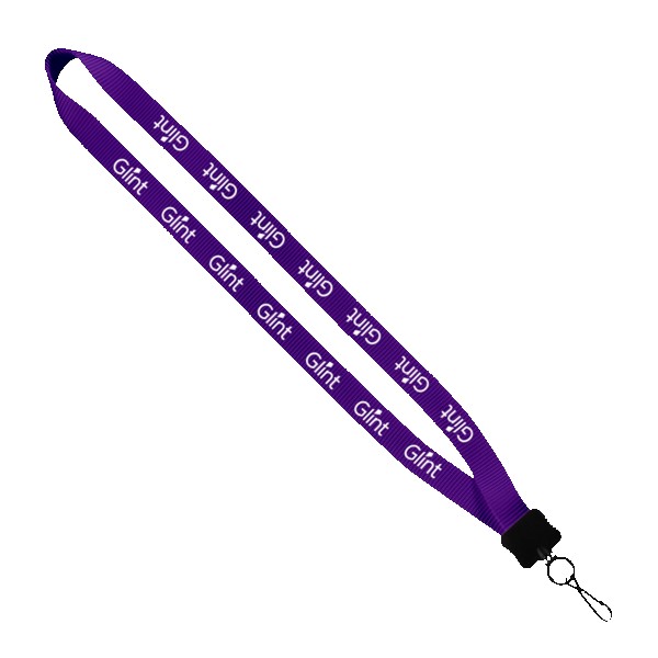 3/4" Smooth Nylon Lanyard with Plastic Clamshell, O-Ring & Metal Swivel Sna 1