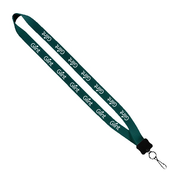 3/4" Smooth Nylon Lanyard with Plastic Clamshell, O-Ring & Metal Swivel Sna 1