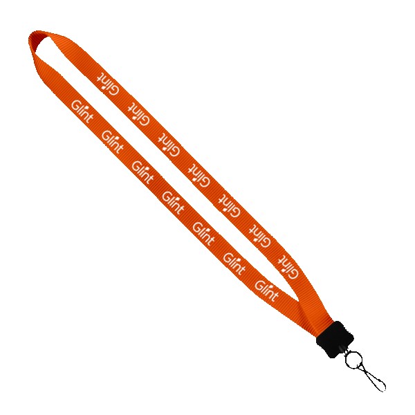 3/4" Smooth Nylon Lanyard with Plastic Clamshell, O-Ring & Metal Swivel Sna 1
