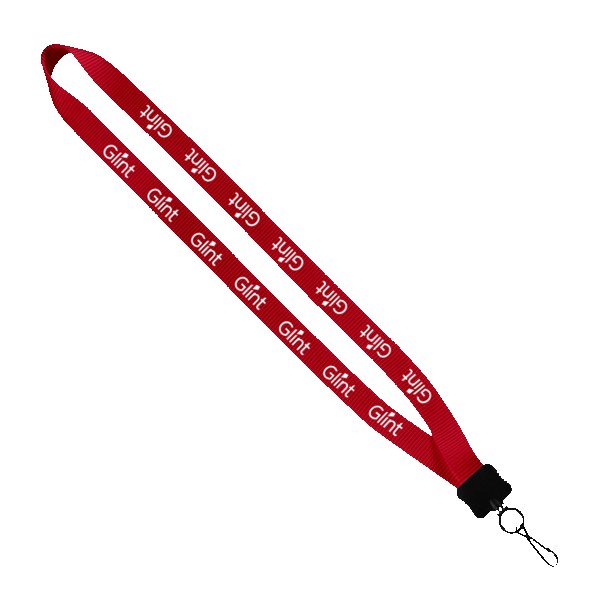 3/4" Smooth Nylon Lanyard with Plastic Clamshell, O-Ring & Metal Swivel Sna 1