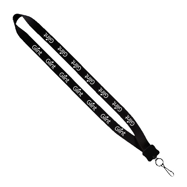 3/4" Smooth Nylon Lanyard with Plastic Clamshell, O-Ring & Metal Swivel Sna 1
