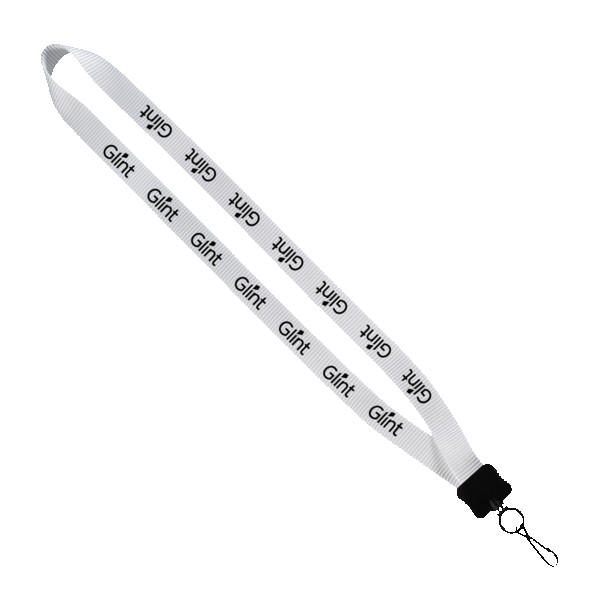 3/4" Smooth Nylon Lanyard with Plastic Clamshell, O-Ring & Metal Swivel Sna 1