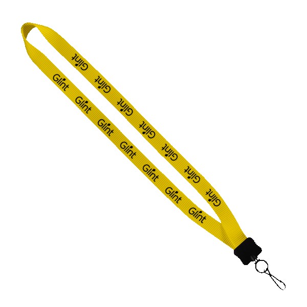 3/4" Smooth Nylon Lanyard with Plastic Clamshell, O-Ring & Metal Swivel Sna 1