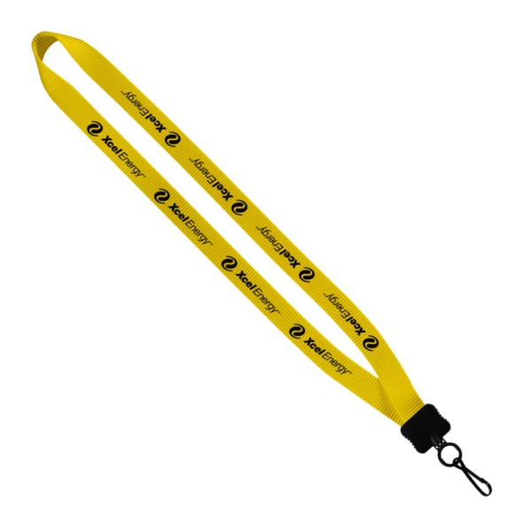 3/4" Smooth Nylon Lanyard with Plastic Clamshell, O-Ring & Metal Swivel Sna 1