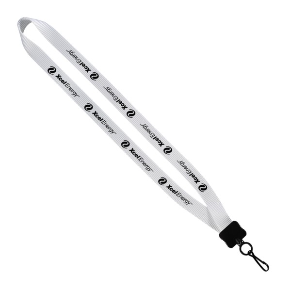 3/4" Smooth Nylon Lanyard with Plastic Clamshell, O-Ring & Metal Swivel Sna 1