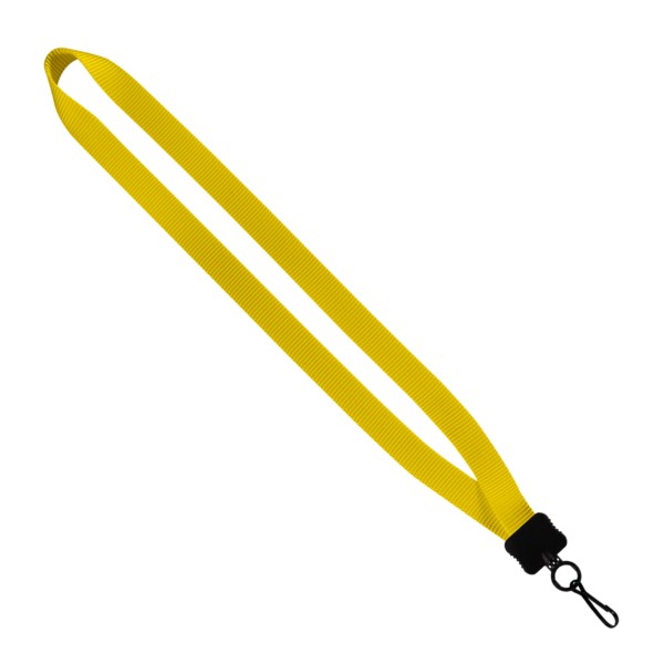 3/4" Smooth Nylon Lanyard with Plastic Clamshell, O-Ring & Metal Swivel Sna 1