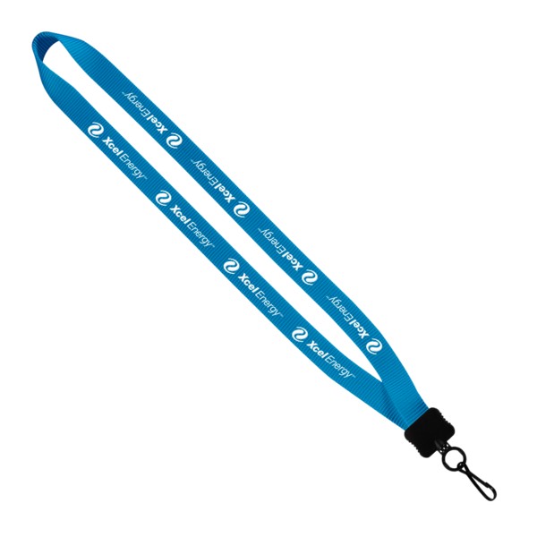 3/4" Smooth Nylon Lanyard with Plastic Clamshell, O-Ring & Metal Swivel Sna 1