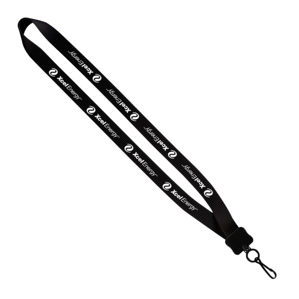 3/4" Smooth Nylon Lanyard with Plastic Clamshell, O-Ring & Metal Swivel Sna 1