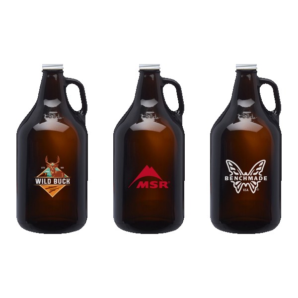 Homebrew 64 oz. Amber Glass Growler 1 Homebrew 64 oz. Amber Glass Growler 1