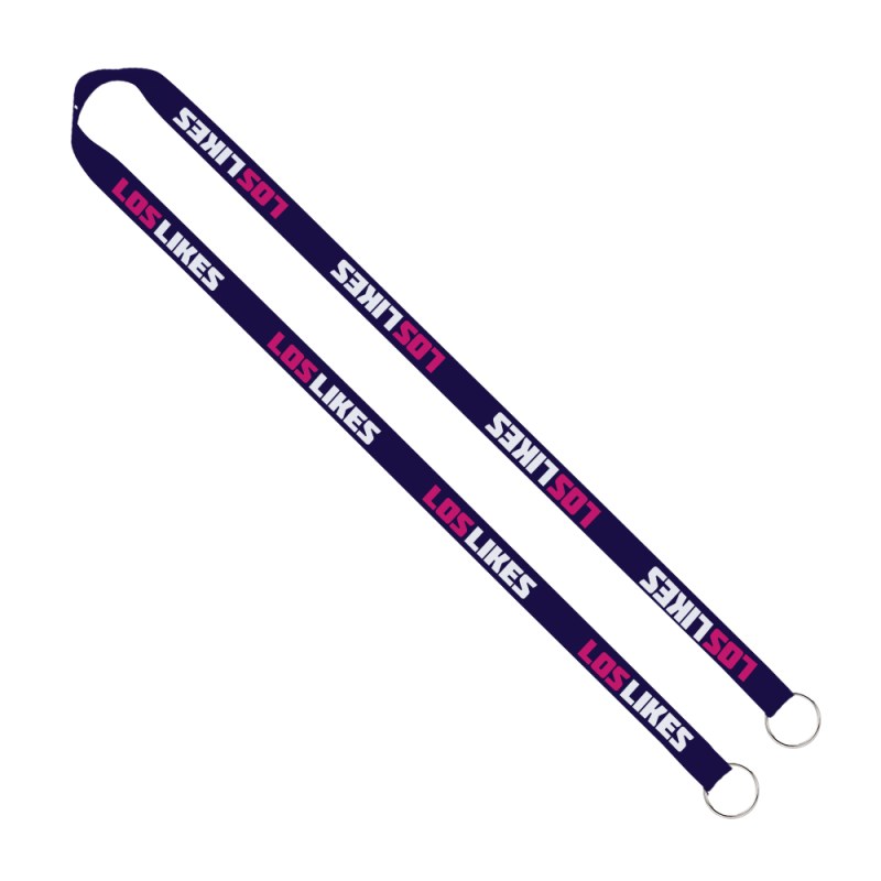 IMPORT Rush 5/8" Dye-Sublimated 2-Ended Lanyard with Dual Sewn Silver Metal Split-Ring 1 IMPORT Rush 5/8" Dye-Sublimated 2-Ended Lanyard with Dual Sewn Silver Metal Split-Ring 1