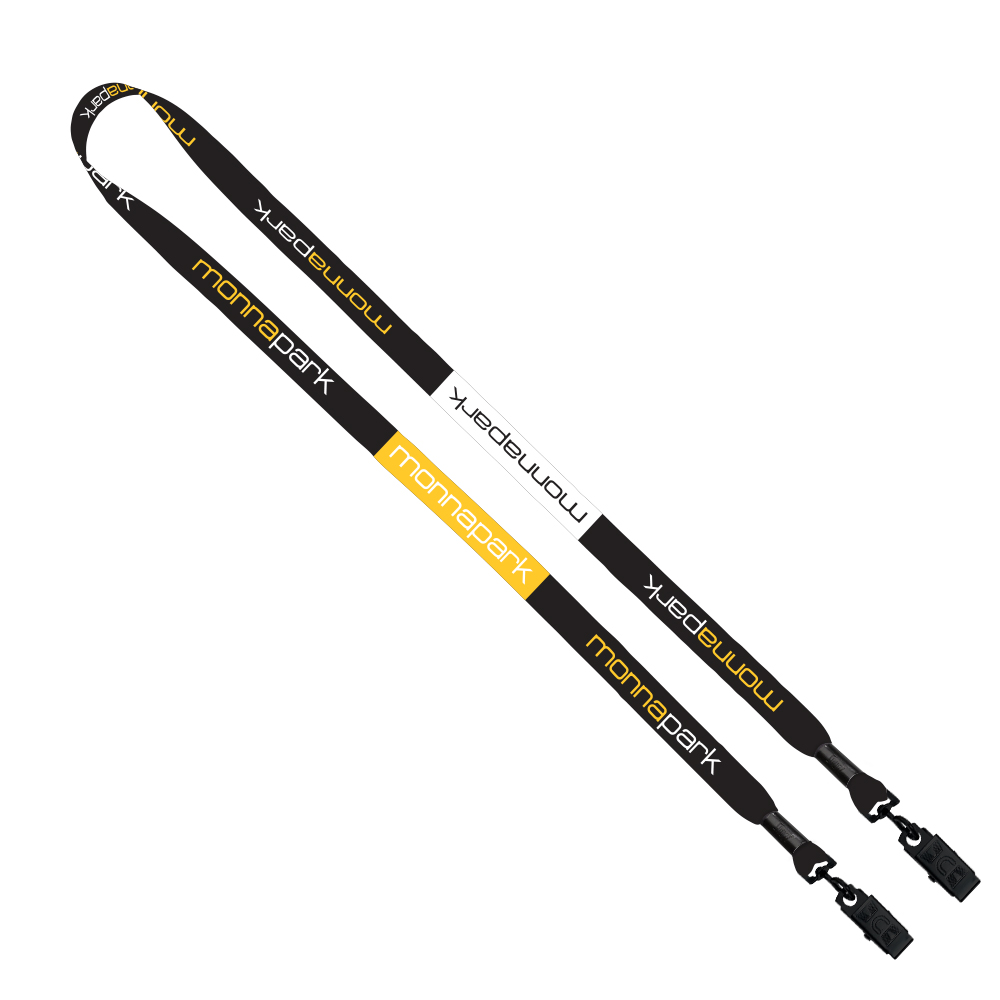 1/2" 2-Ended Dye-Sublimated Lanyard with Metal Crimp and Metal Bulldog Clip 1