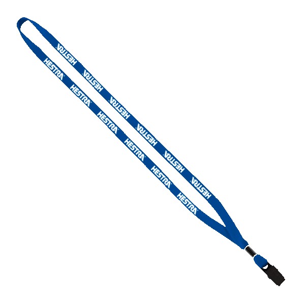 1/2" Cotton Lanyard with Metal Crimp & Bulldog Clip 1