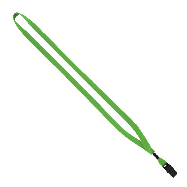 1/2" Cotton Lanyard with Metal Crimp & Bulldog Clip 1