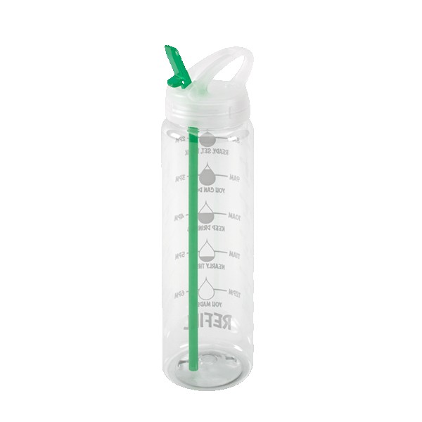 Water Bottle with Flip Up Spout & Hydration Mark - 32 Oz. 1