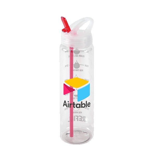 Water Bottle with Flip Up Spout & Hydration Mark - 32 Oz. 1