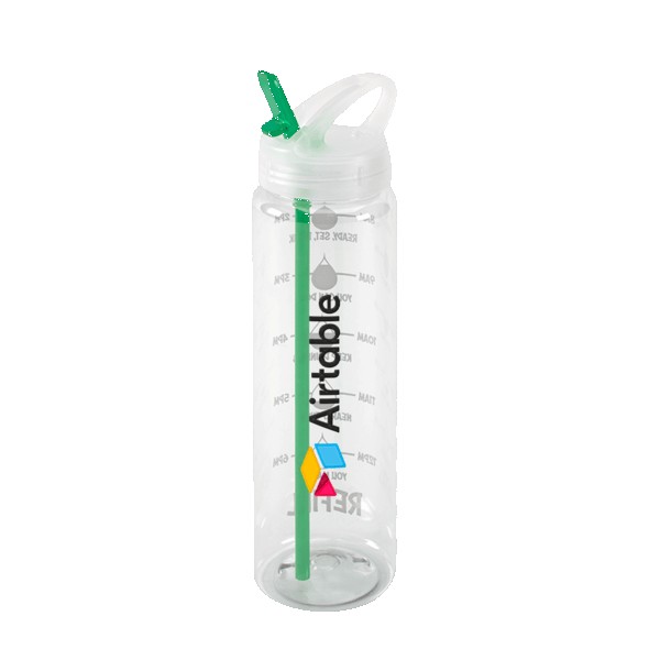 Water Bottle with Flip Up Spout & Hydration Mark - 32 Oz. 1