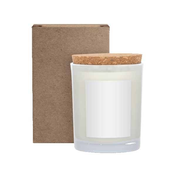 ZEN Niva 6oz Frosted Candle with Cork Lid 1
