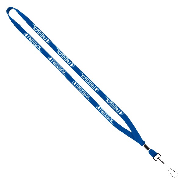 1/2" Cotton Lanyard with Metal Crimp & Swivel Snap Hook 1