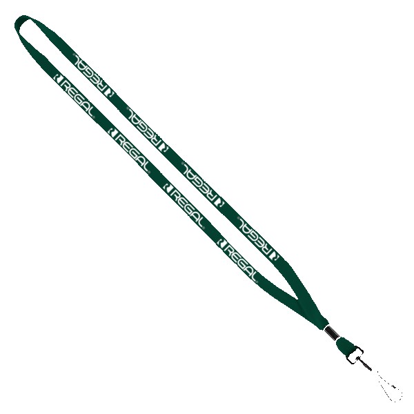 1/2" Cotton Lanyard with Metal Crimp & Swivel Snap Hook 1