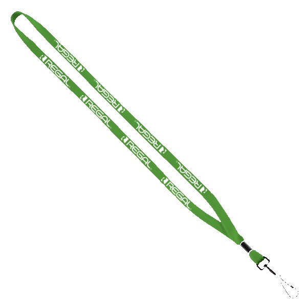 1/2" Cotton Lanyard with Metal Crimp & Swivel Snap Hook 1